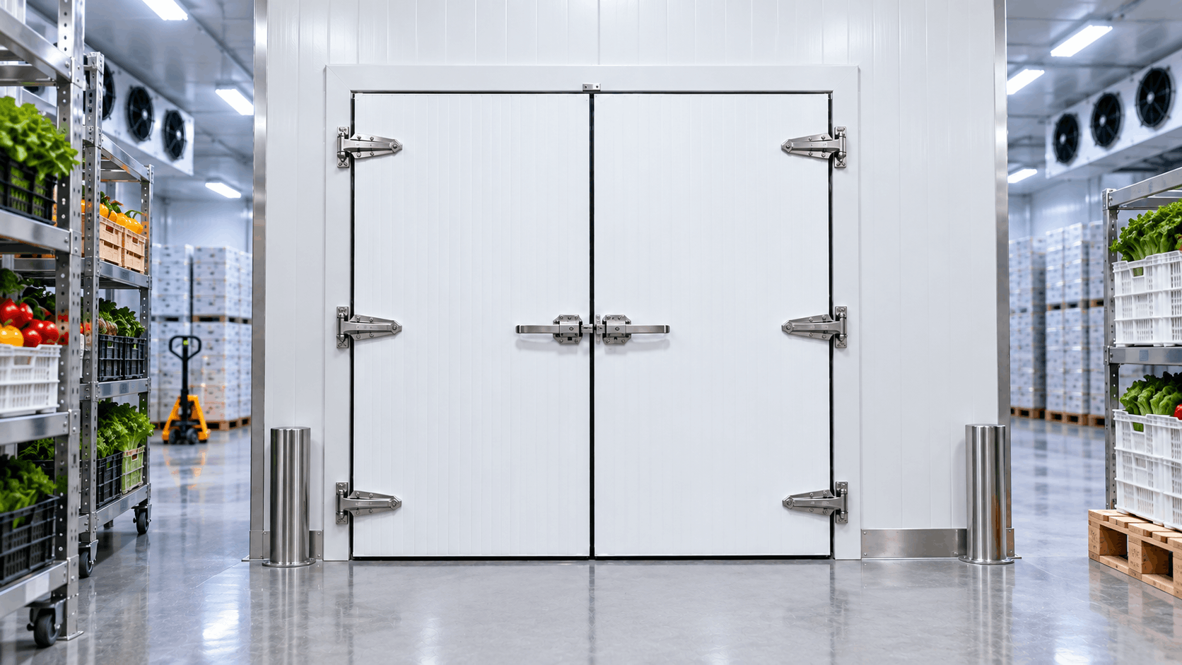 Manual cold room door